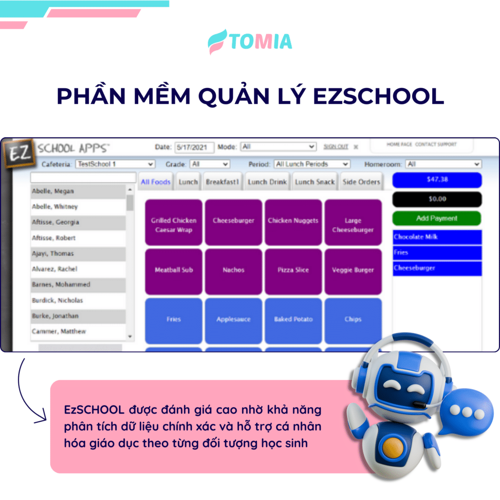 phần mềm quản lý EzSCHOOL 