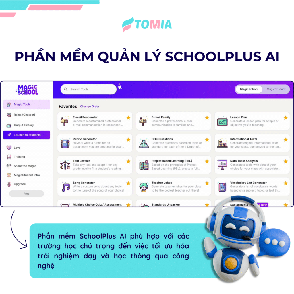 phần mềm quản lý SchoolPlus AI